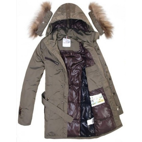 Moncler Beige Fur Cap and slash caldo Uomo Gilet uscita